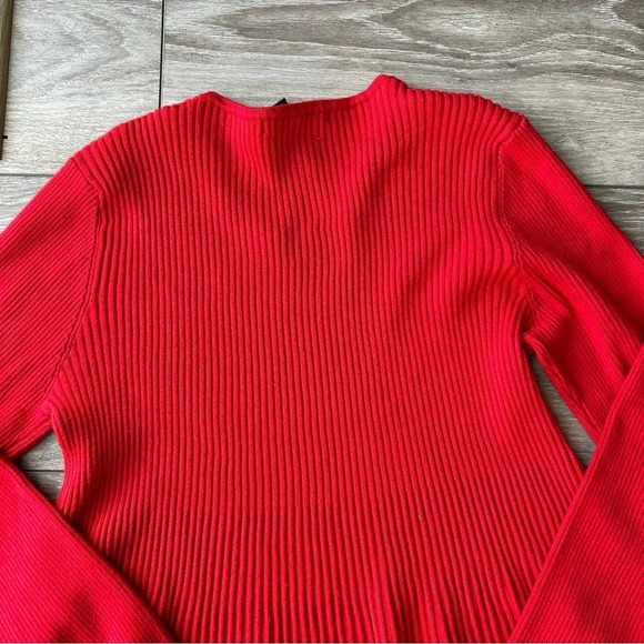 Two Twenty Five Red Ribbed Sweater  Dress - Picture 13 of 13